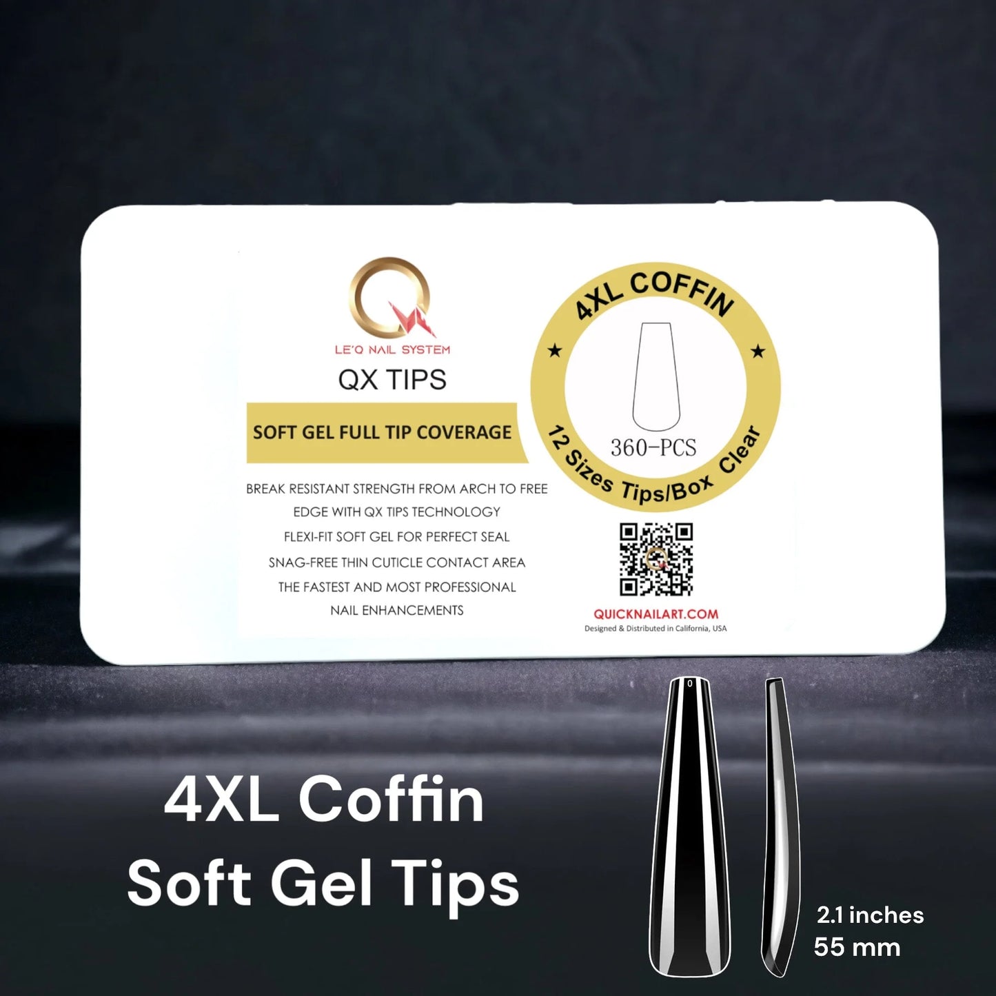 SALE-4XL Coffin Soft Gel Tips- BUY 2 FREE 1