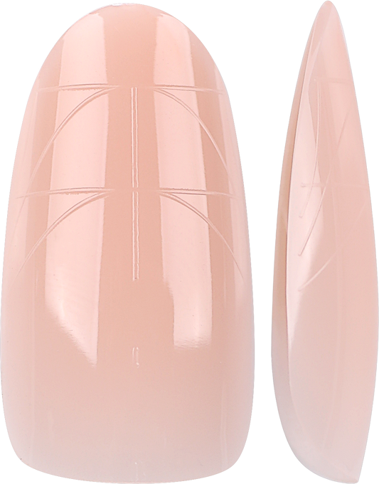 PRO QX TIPS- MEDIUM OVAL-BALLET BLUSH-750 PCS- HALF MATTE- 15 SIZES - PRO GUIDE LINES- BUY 3 FREE 1 Copy