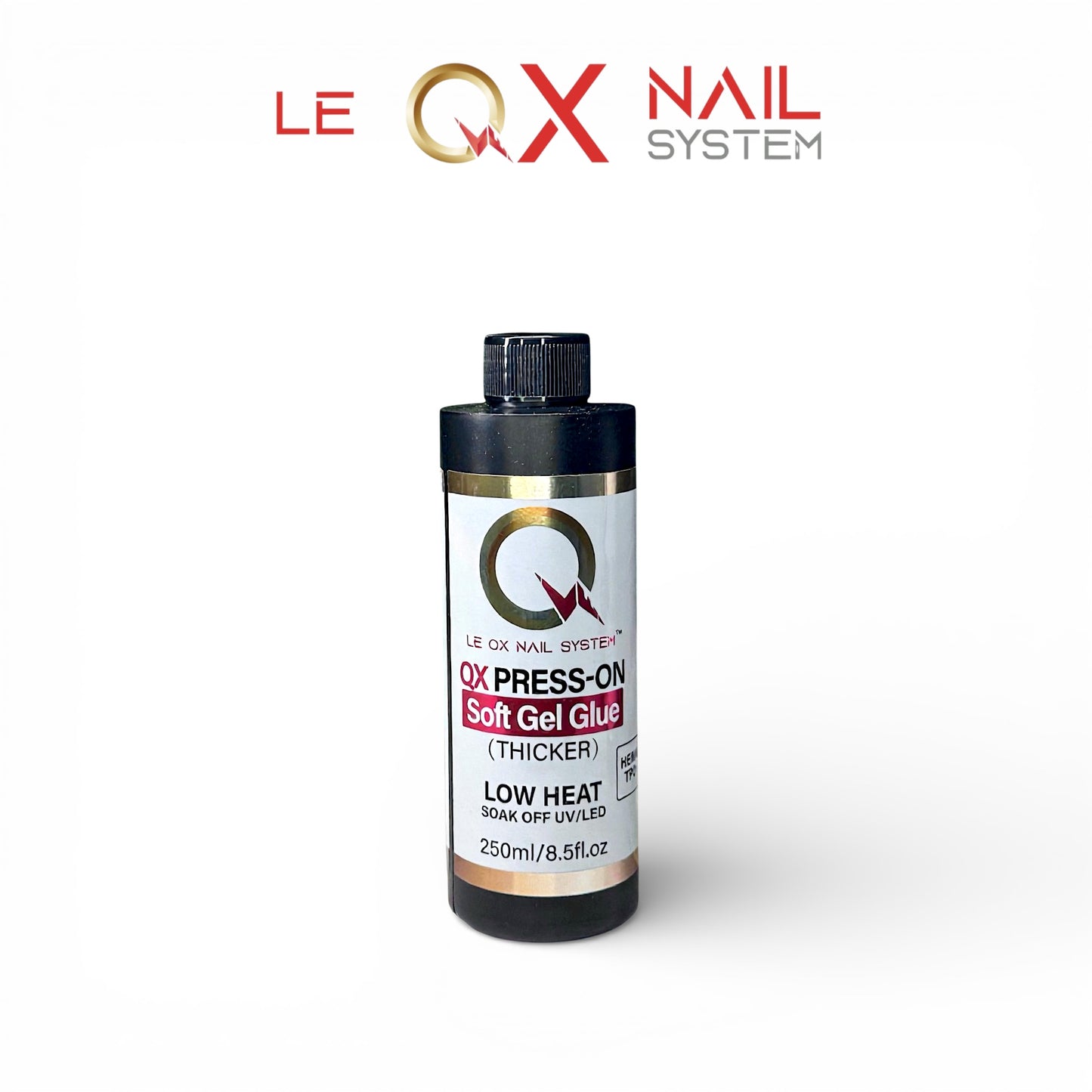 Press-on Soft Gel Glue- Refill 8oz - New Formular Thicker- GIFT 1 0.5oz Bottles