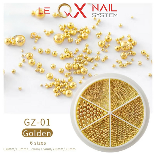 3D Stainless Steel Mini Ball Nail Beads