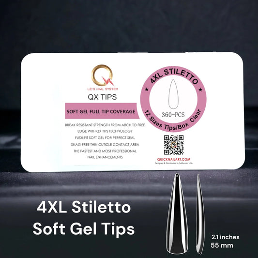 SALE- 4XL Stiletto Soft Gel Tips- BUY 2 FREE 1
