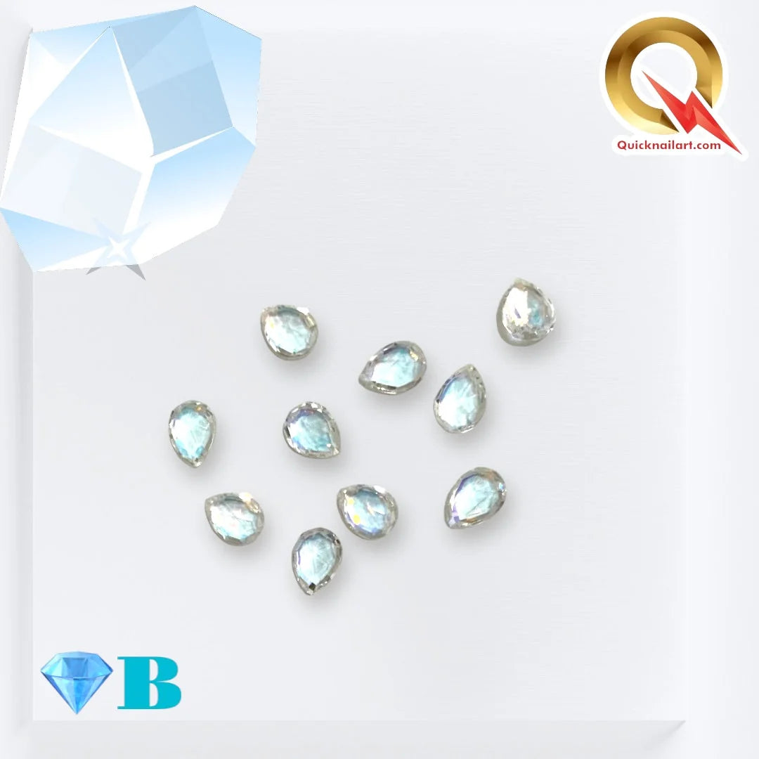 3D Aqua Crystals Gemstones