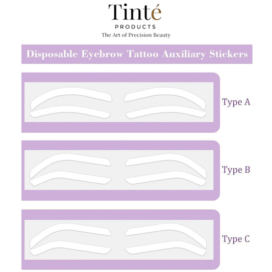 Tinté Disposable Eyebrow Tattoo Auxiliary Stickers - Type C