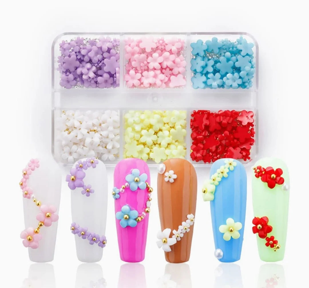 Daisy Mix size 3D flowers with beads/  Buy 5 free 1