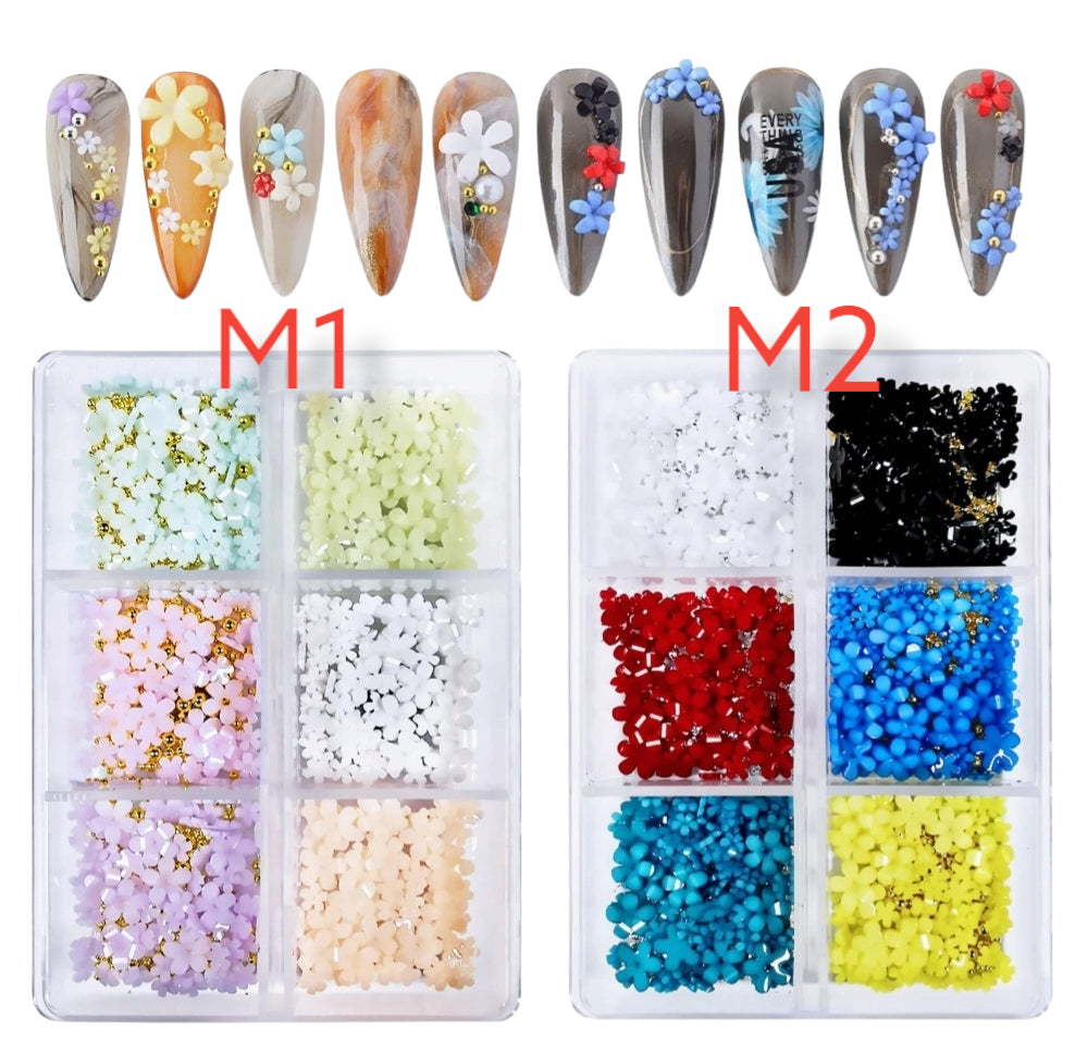 Daisy Mix size 3D flowers with beads/  Buy 5 free 1