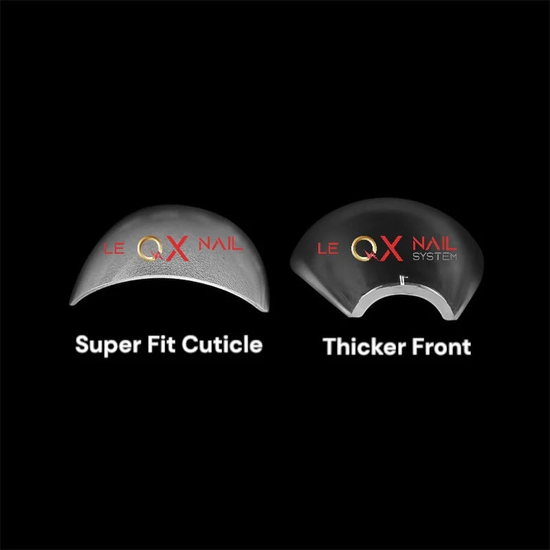 QX SOFT GEL TIPS - MEDIUM COFFIN - Full Coverage/ Pre-file Clear. Buy 3 FREE 1