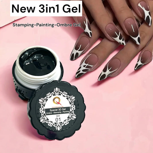 3in1 Gel- Ombre-Painting-Stamping