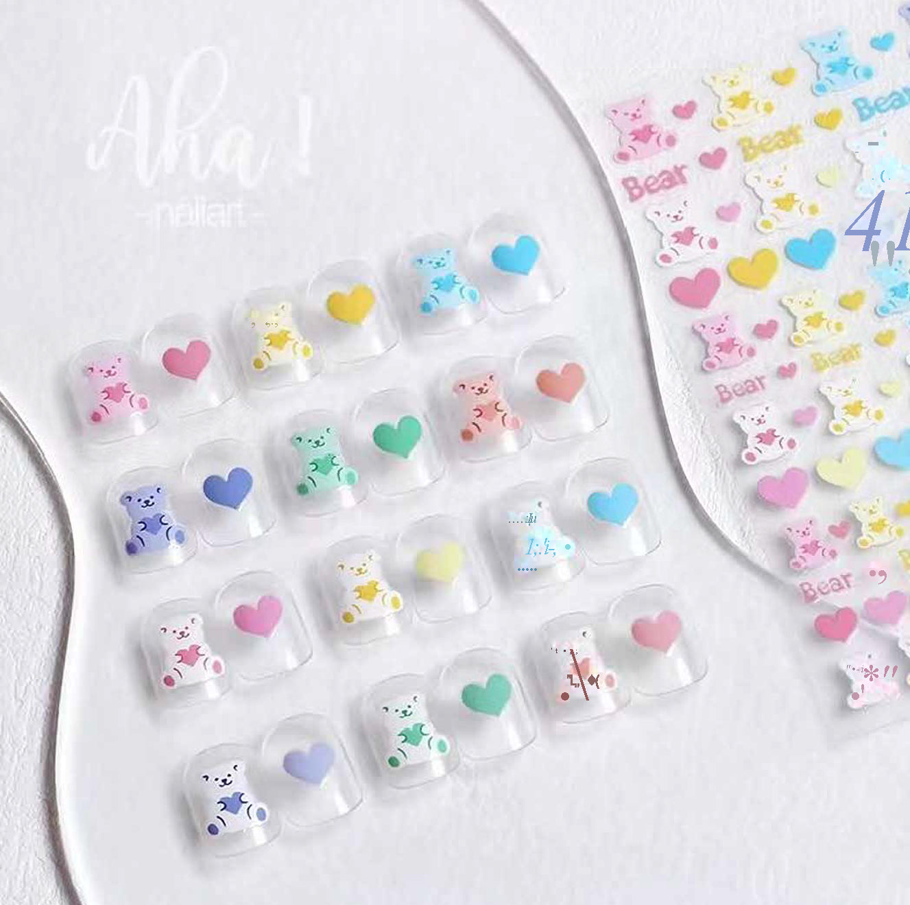PASTEL & BUNNY PRINT STICKER- Buy 2 free 2