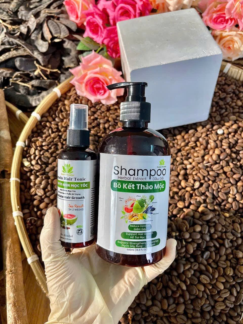 Herbal Shampoo- Conditioner- Pomelo Tonic Water- Hair Growth combo