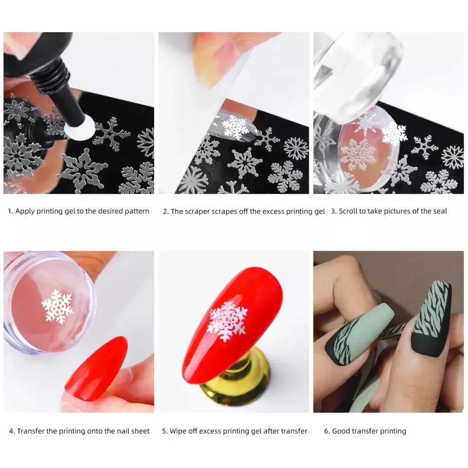 Special 3D Gel 3in1- Ombre- Painting - Stamping - FREE 10 reusable decals set