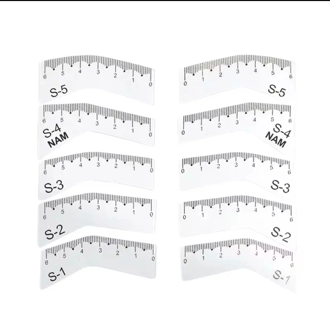 PRO BROWS RULERS SET OF 5 - REUSABLE