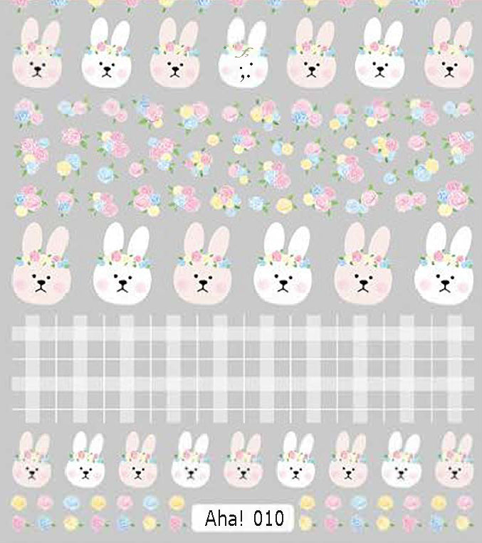 PASTEL & BUNNY PRINT STICKER- Buy 2 free 2