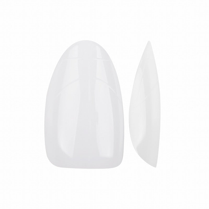 PRO QX TIPS- SHORT ALMOND-MILKY WHITE - 750 PCS- HALF MATTE- 15 SIZES - PRO GUIDE LINES- BUY 3 FREE 1