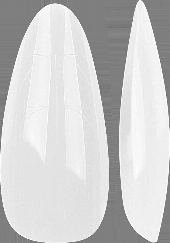 PRO QX TIPS- MEDIUM ALMOND- MILKY WHITE -750 PCS- HALF MATTE- 15 SIZES - PRO GUIDE LINES- BUY 3 FREE 1