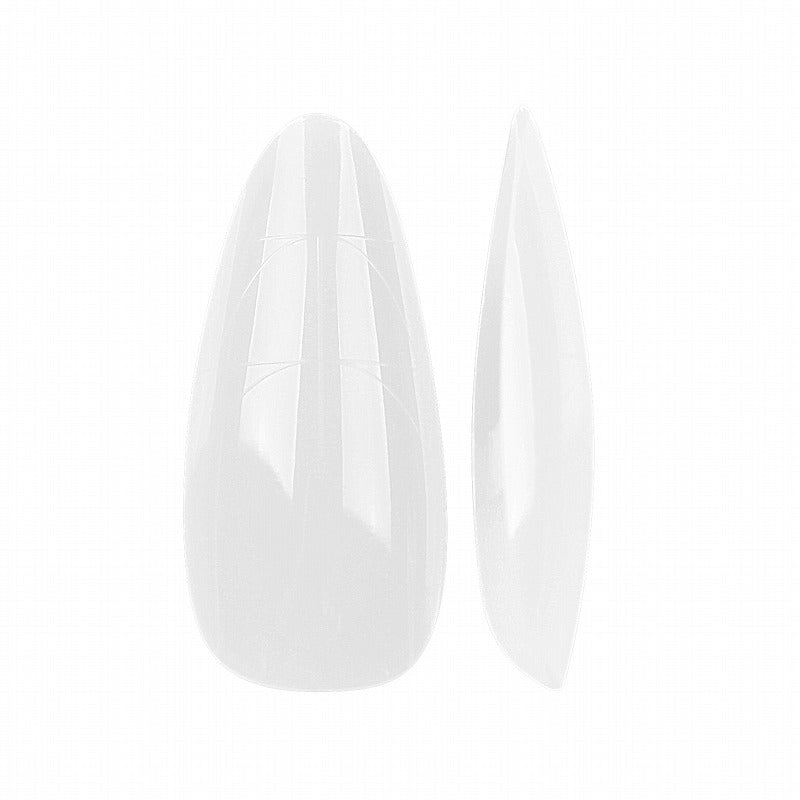 PRO QX TIPS- MEDIUM ALMOND- MILKY WHITE -750 PCS- HALF MATTE- 15 SIZES - PRO GUIDE LINES- BUY 3 FREE 1