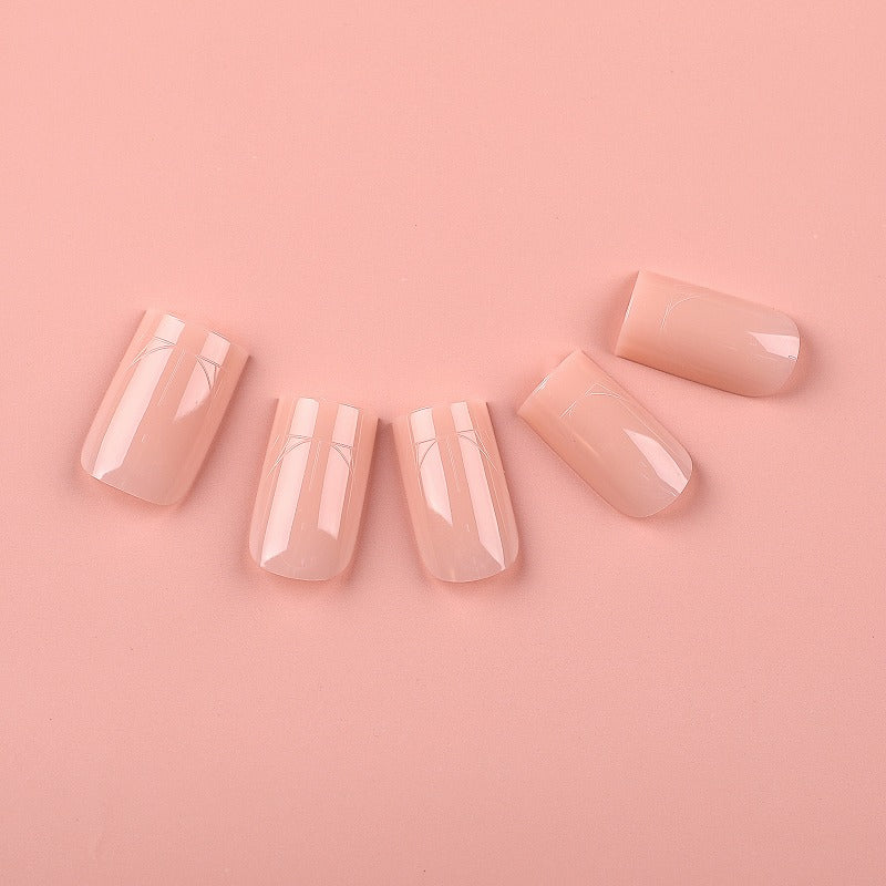 PRO QX TIPS- SHORT SQUARE - BALLET BLUSH - 750 PCS - HALF MATTE - 15 SIZES - PRO GUIDE LINES- BUY 3 FREE 1 Copy Copy