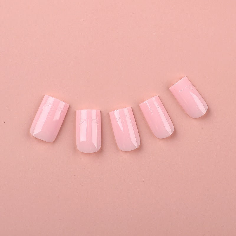 PRO QX TIPS- SHORT SQUARE-SAKURA PETALS-750 PCS- HALF MATTE- 15 SIZES - PRO GUIDE LINES- BUY 3 FREE 1