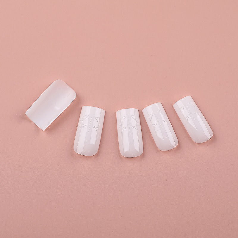 PRO QX TIPS- MEDIUM SQUARE- MILKY WHITE -750 PCS- HALF MATTE- 15 SIZES - PRO GUIDE LINES- BUY 3 FREE 1 Copy