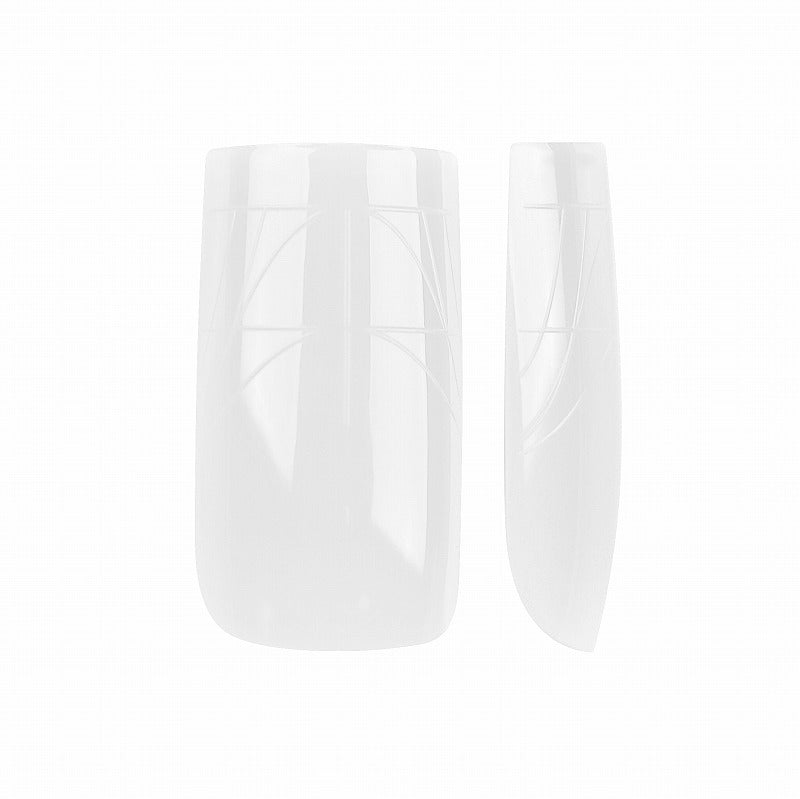 PRO QX TIPS- MEDIUM SQUARE- MILKY WHITE -750 PCS- HALF MATTE- 15 SIZES - PRO GUIDE LINES- BUY 3 FREE 1 Copy