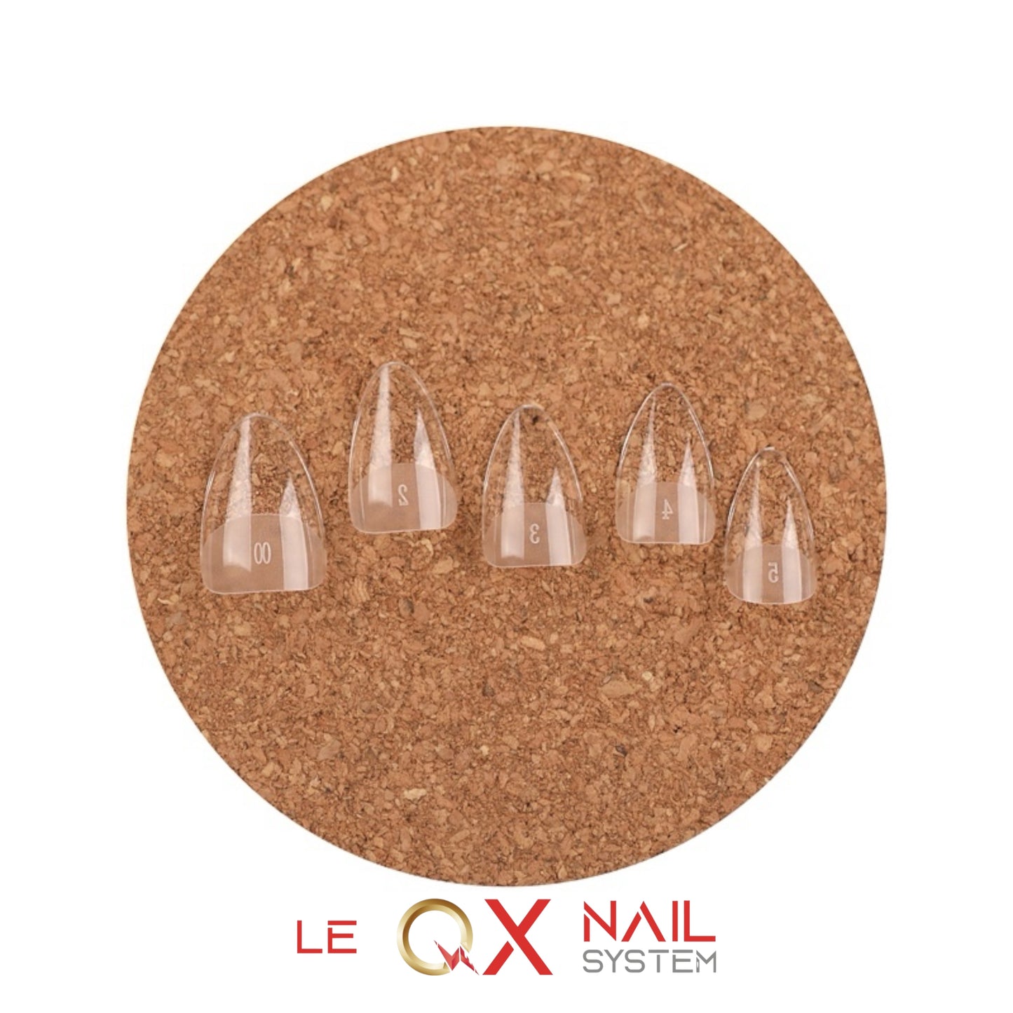 QX SOFT GEL TIPS - XS TAPERED SLEEK ALMOND - CLEAR - Full Coverage/ Prefile . Buy 3 FREE 1