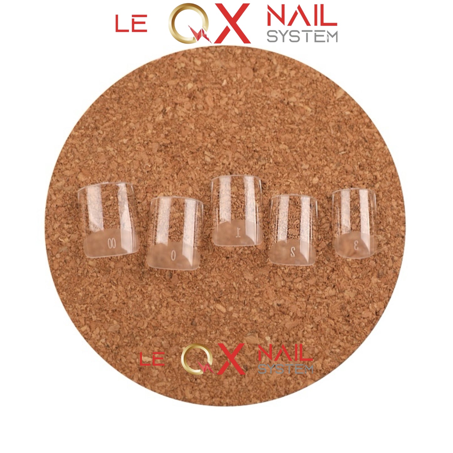 QX SOFT GEL TIPS - XS TAPERED SLEEK SQUARE - CLEAR - Full Coverage/ Prefile . Buy 3 FREE 1