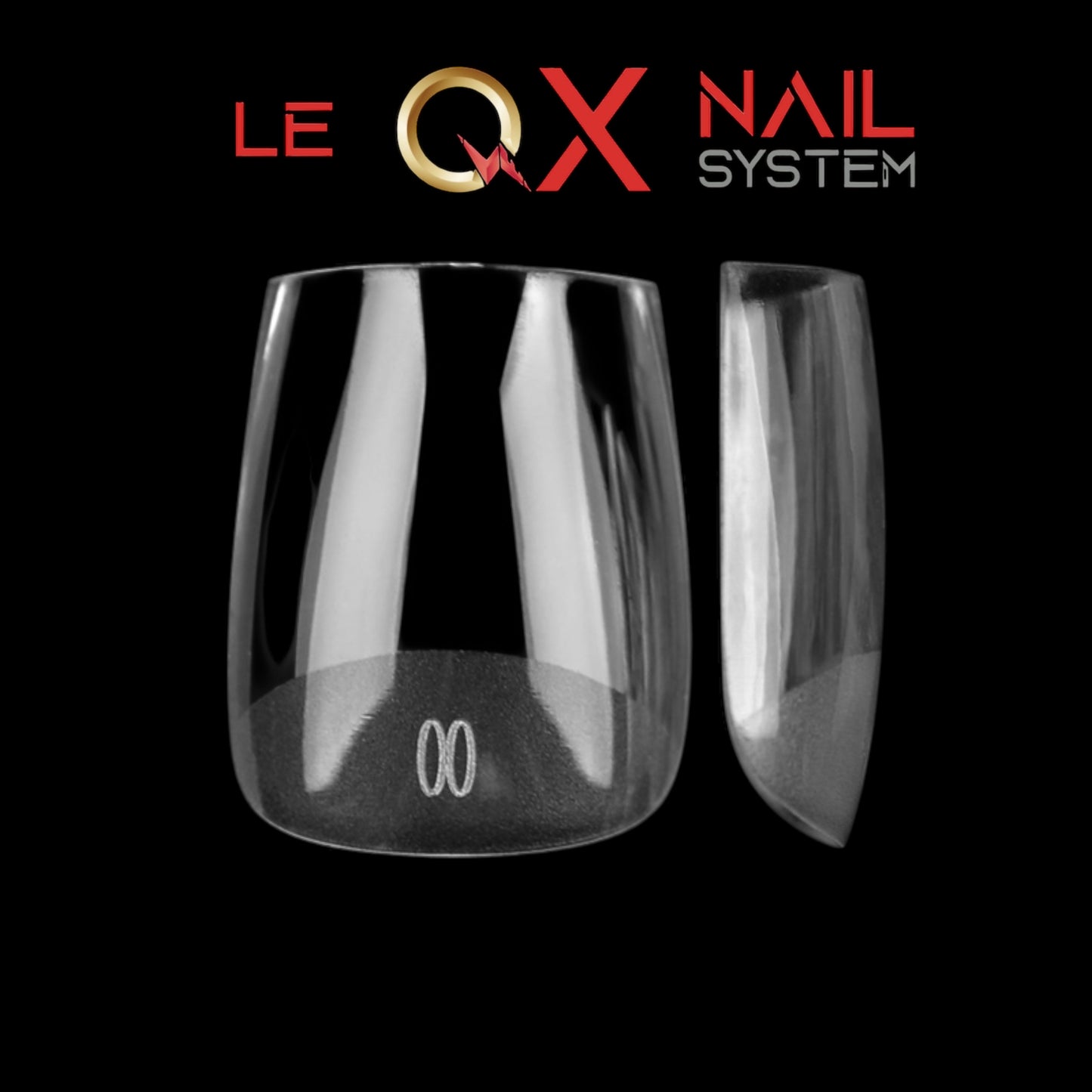 QX SOFT GEL TIPS - XS TAPERED SLEEK COFFIN - Full Coverage/ Prefile . Buy 3 FREE 1