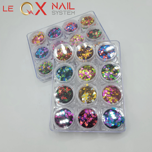HOLIDAY CHRISTMAS GLITTER SET 12
