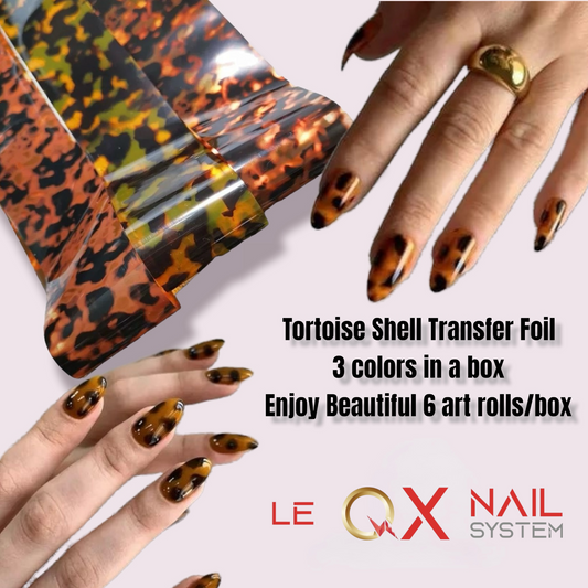 Tortoise Shell Transfer Foil Box - 3 beautiful style - 6 rolls/Box