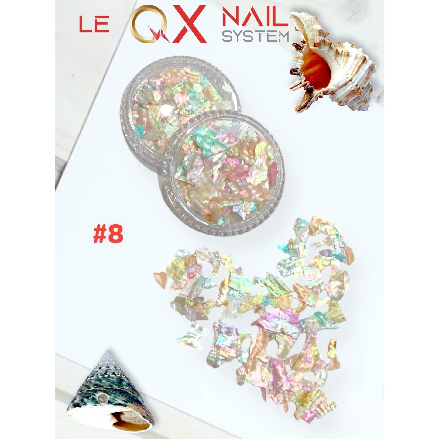 Abalone Flakes Pearlescent Shell Slices