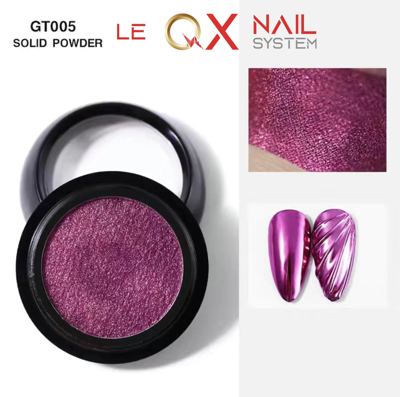 Chrome Solid Pigment- High Quality- Set 18 Colors Gift 1 base & 1 top gel
