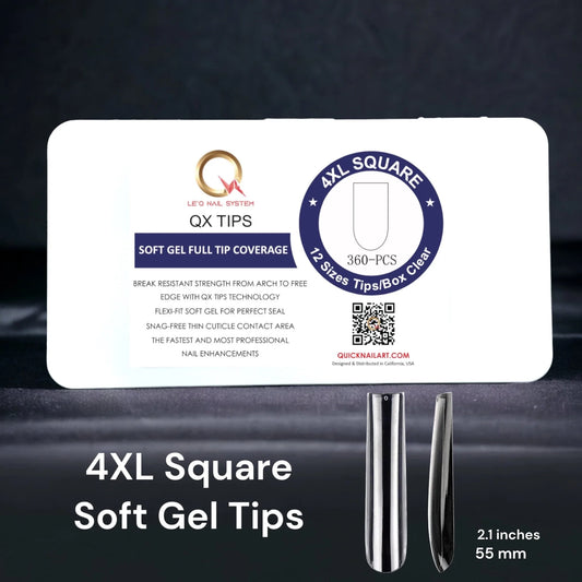 SALE-4XL Square Soft gel Tips- BUY 2 FREE 1