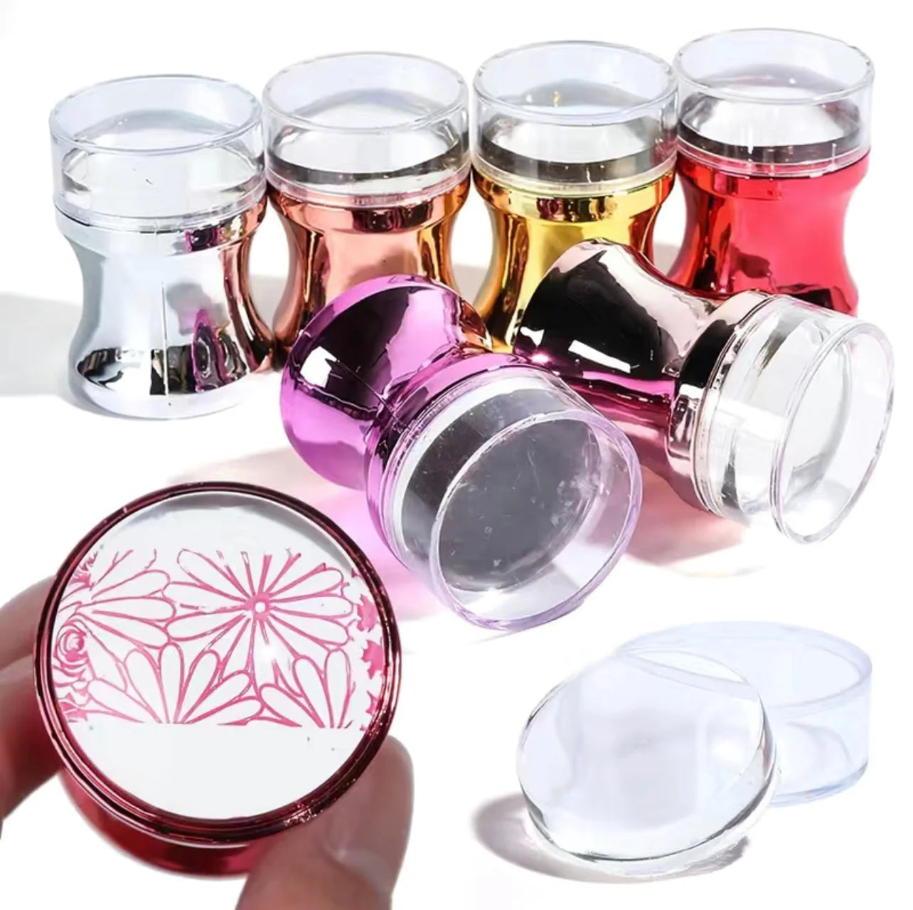 Nail Cushion Stamper- Easy French Tip- Free Random 2 Stamping Plates
