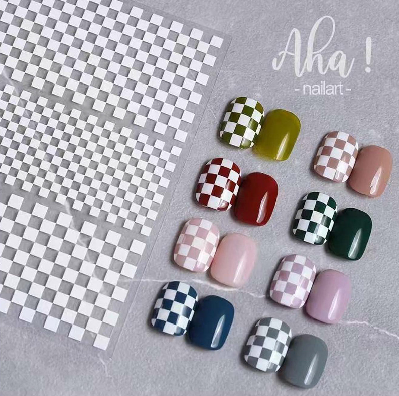 CHECKER PRINT STICKER- Buy 2 free 2