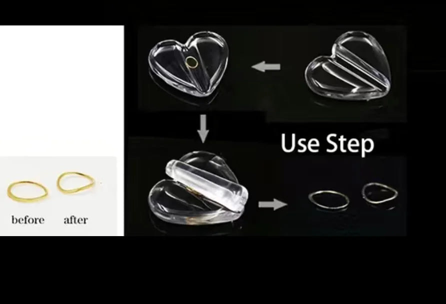 Heart Shape Nail Art Metal Slice Rivet Embossed Mold Metal Frame Bend Curve