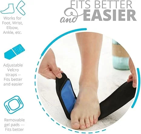 Cold & Hot Therapy Wrap, Reusable Gel Pack for Pain Relief.