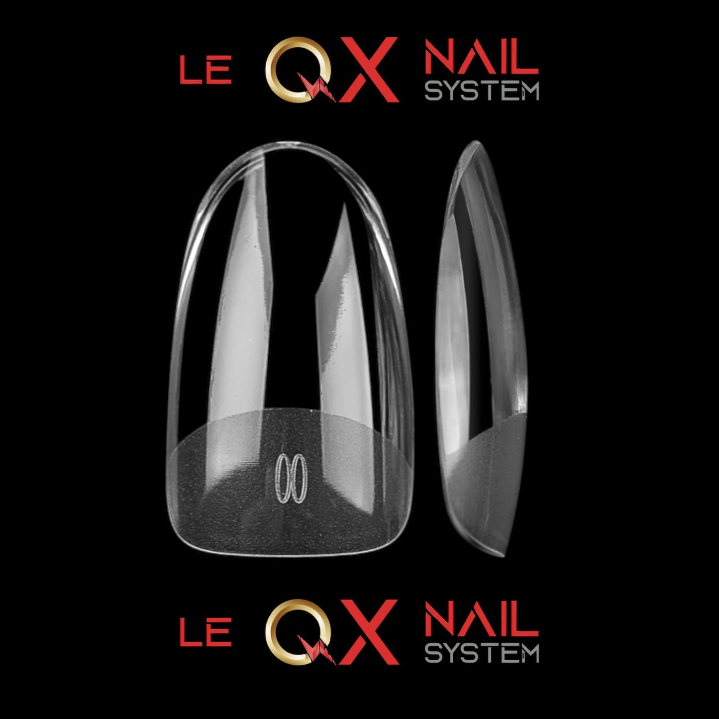 QX SOFT GEL TIPS - MEDIUM OVAL - CLEAR - Full Coverage/ Prefile . Buy 3 FREE 1