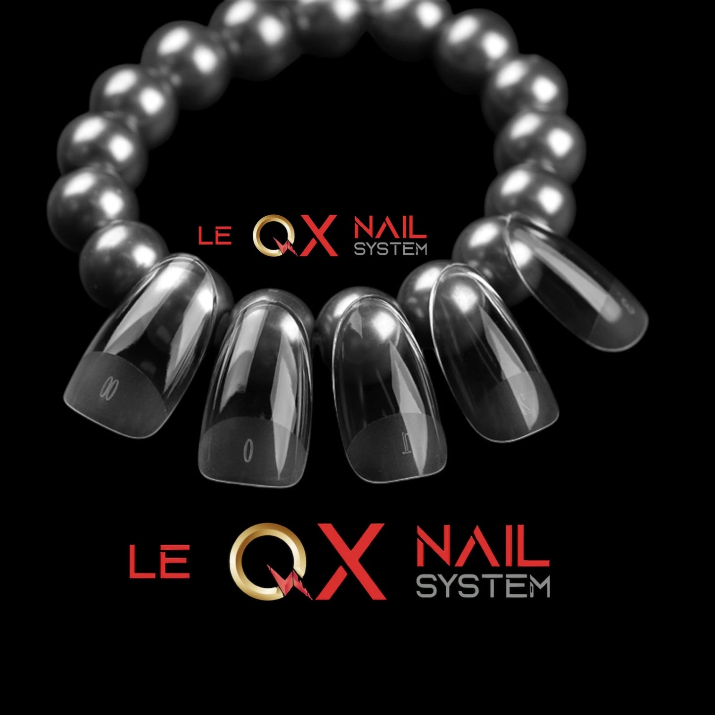 QX SOFT GEL TIPS - MEDIUM OVAL - CLEAR - Full Coverage/ Prefile . Buy 3 FREE 1
