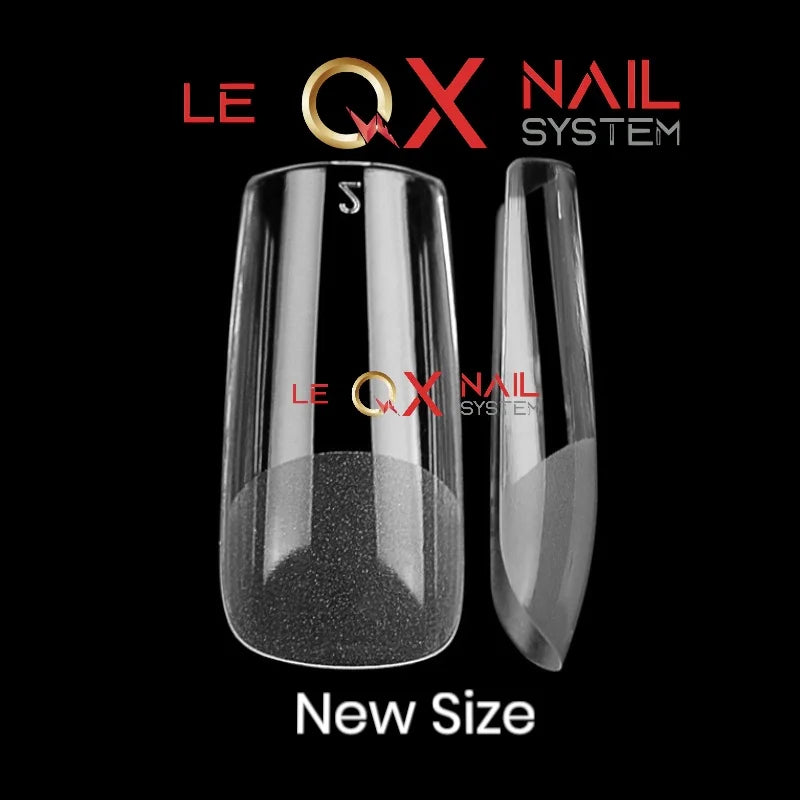 QX SOFT GEL TIPS - MEDIUM SQUARE - Full Coverage/ Prefile Clear. Buy 3 FREE 1
